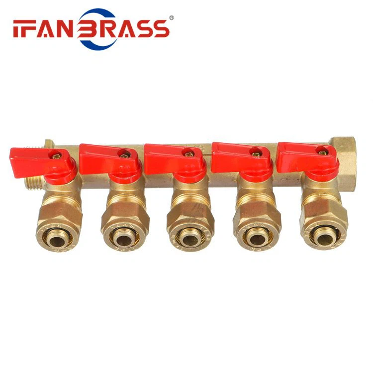 pex manifold with valves