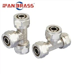 Compression Appliance Tee Brass