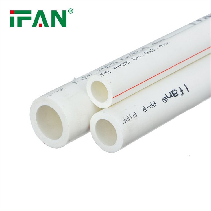 White PPR pure plastic pipe