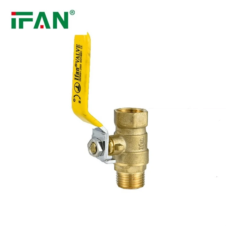 IFAN High Quality Yellow Long Handle Brass Ball Valve 81052FM