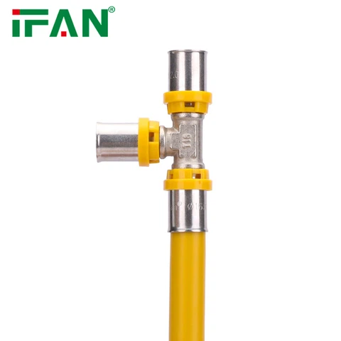 Gas Brass Press Tee Gas Brass Press Tee